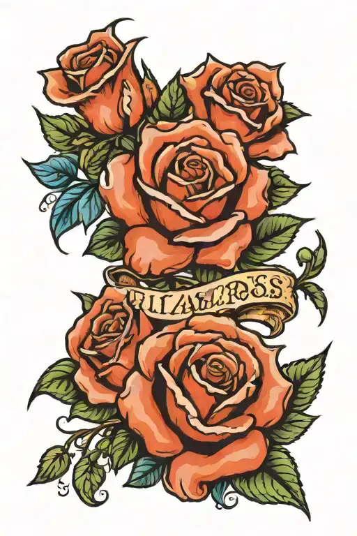 Elizabeth Rose name tattoo tattoo design idea