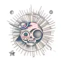 sol e lua tattoo design idea