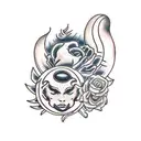 sol e lua tattoo design idea