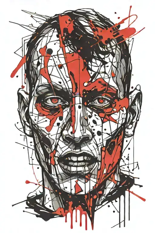 The face from the movie scream tattoo design idea