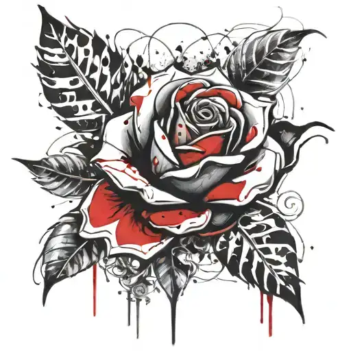 Rose tattoo design idea