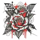 Rose tattoo design idea