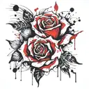 Rose tattoo design idea