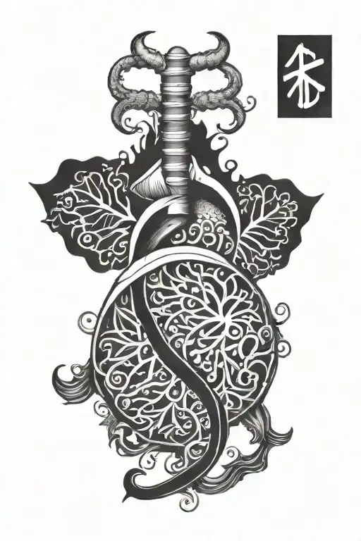 lung cancer symbol tattoo design idea
