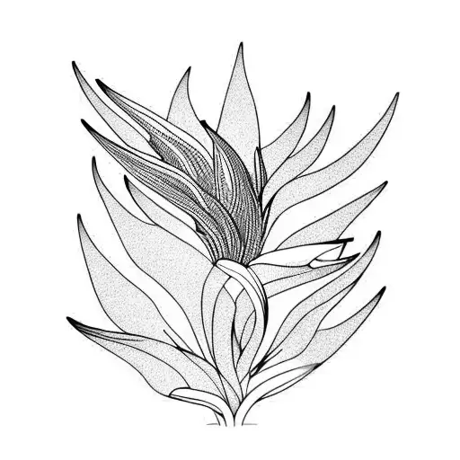 Bird of Paradise tattoo design idea