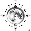 moon phases tattoo design idea