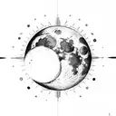 moon phases tattoo design idea