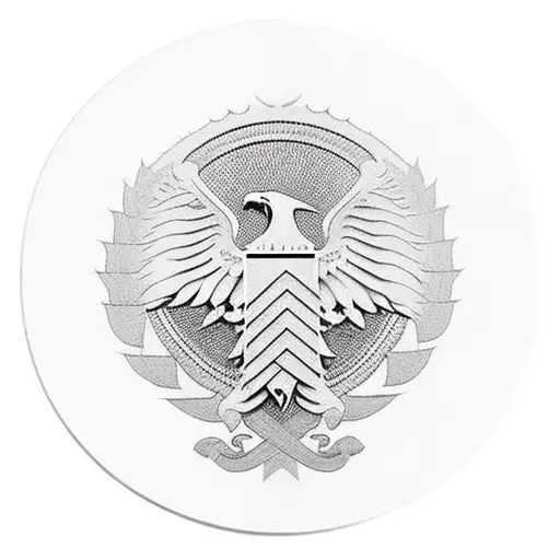 albanian flag eagle with skenderbeg in it tattoo design idea