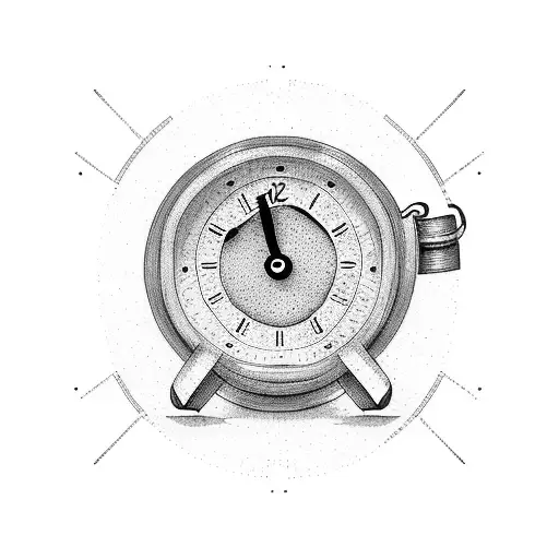 5 a.m. in alarm clock font tattoo design idea