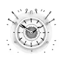 5 a.m. in alarm clock font tattoo design idea