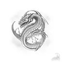 Ouroboros dragon tattoo design idea
