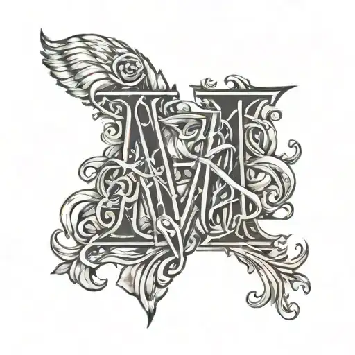 Fuck MS alphabets tattoo design idea