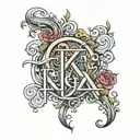 Fuck MS alphabets tattoo design idea