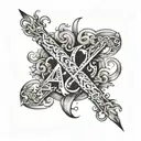 Fuck MS alphabets tattoo design idea