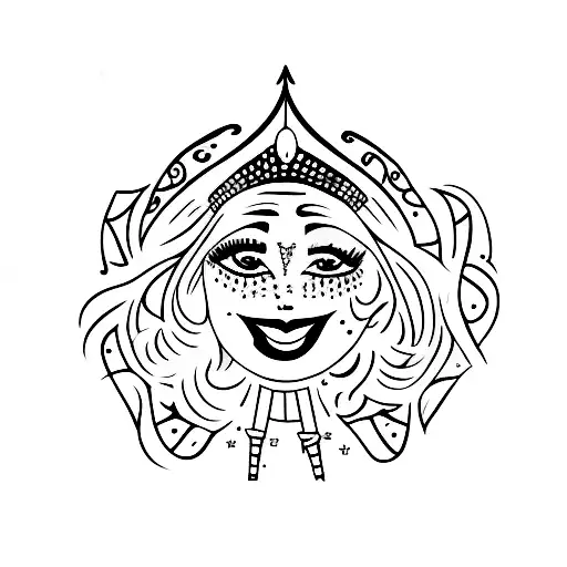 dancing queen tattoo design idea