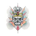 skull animal tattoo design idea