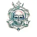 skull animal tattoo design idea