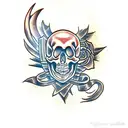 skull animal tattoo design idea