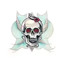 skull animal tattoo design idea