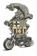 fc barcelona logo tattoo design idea