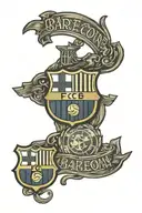 fc barcelona logo tattoo design idea