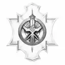 shield templar cross and a sword with nordic runes tattoo design idea