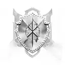 shield templar cross and a sword tattoo design idea