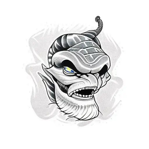 macmahon Viper Head from the side tattoo design idea