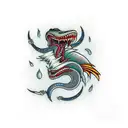 macmahon Viper bites in her Tail tattoo design idea