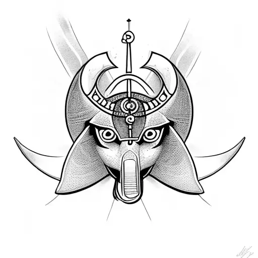Eye of Horus and Cross of Anubis tattoo design idea