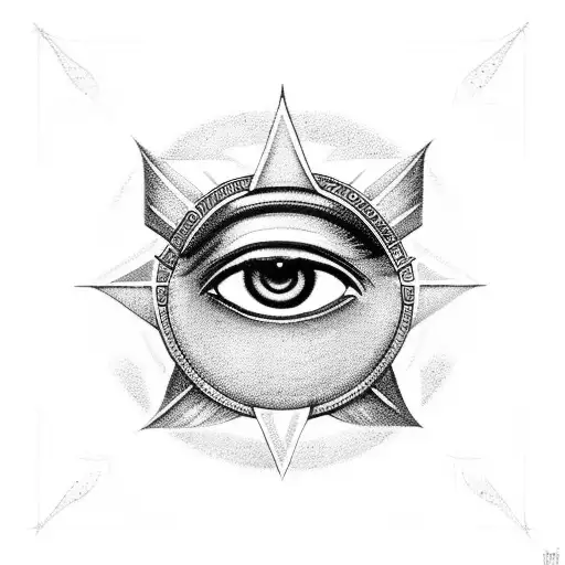 Eye of Horus and Cross of Anubis tattoo design idea