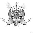 Eye of Horus and Cross of Anubis tattoo design idea