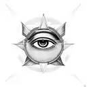 Eye of Horus and Cross of Anubis tattoo design idea