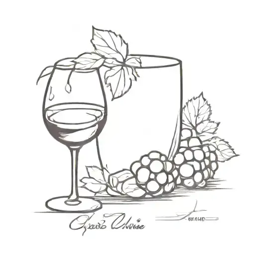 glass of wine 03-20-02 tattoo design idea