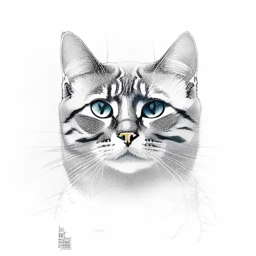 "Elli"e with a cat shape tattoo design idea