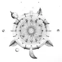 Dreamcatcher with Moon Phases tattoo design idea