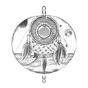 Dreamcatcher with Moon Phases tattoo design idea