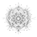 dreamcatcher mandala snowdrop tattoo design idea