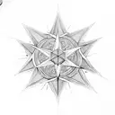 8 pointed star tattoo design idea