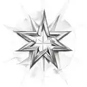 8 pointed star tattoo design idea