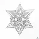 8 pointed star tattoo design idea