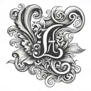 Letter L tattoo design idea