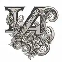 Letter L tattoo design idea