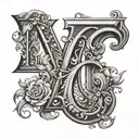 Letter L tattoo design idea