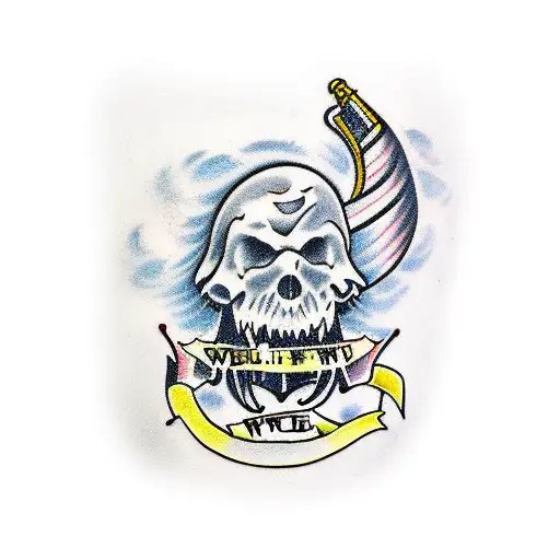 just writing that says "we few, we lucky few" tattoo design idea