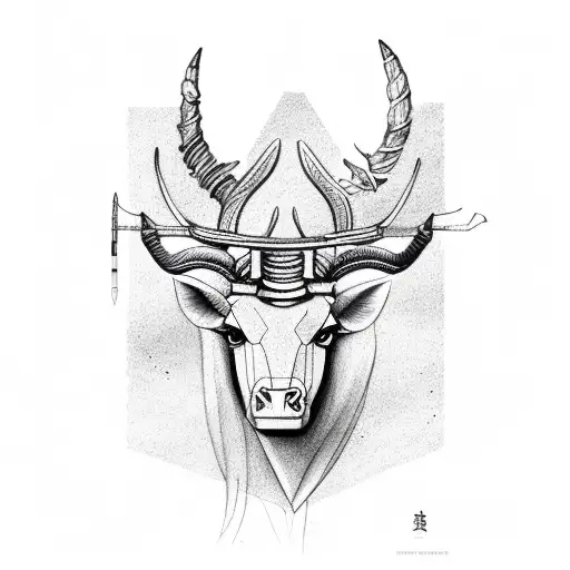 taurus and sagittarius tattoo design idea