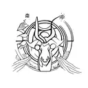 taurus and sagittarius tattoo design idea