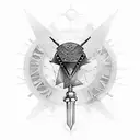 steampunk crow tattoo design idea