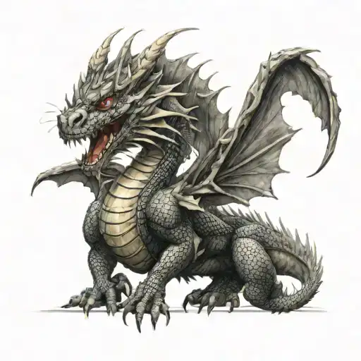 caraxes dragon tattoo design idea