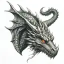 caraxes dragon tattoo design idea